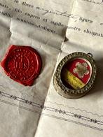Reliekhouder - Glas, Legering, Textiel - 1850-1900 - Sint