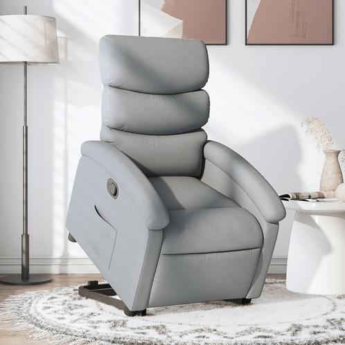 vidaXL Fauteuil inclinable Gris clair Tissu, Maison & Meubles, Fauteuils, Neuf, Envoi