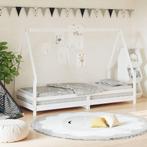 vidaXL Kinderbedframe 80x200 cm massief grenenhout wit, Kinderen en Baby's, Verzenden, Nieuw