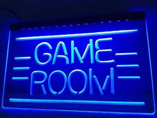 Game room neon bord lamp LED  verlichting reclame lichtbak *, Huis en Inrichting, Lampen | Overige, Nieuw, Verzenden