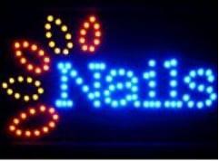 Nagels LED bord lamp verlichting nagel studio reclamebord #n, Huis en Inrichting, Lampen | Overige, Nieuw, Verzenden