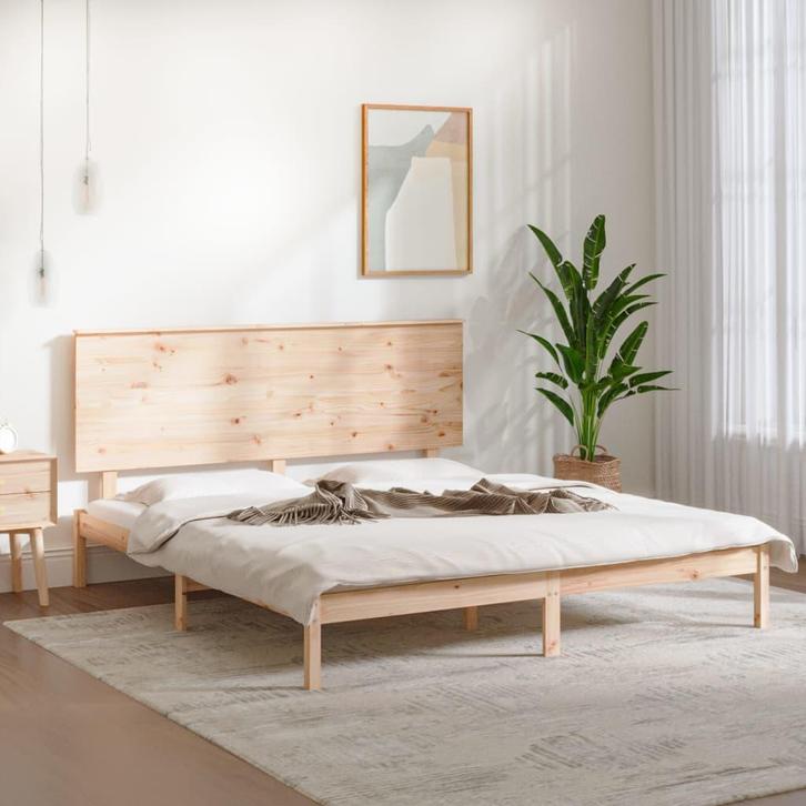 vidaXL Bedframe massief hout 180x200 cm, Huis en Inrichting, Slaapkamer | Bedden, Nieuw, Verzenden