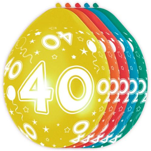 Ballonnen 40 Jaar Versiering 30cm 5st, Hobby en Vrije tijd, Feestartikelen, Nieuw, Verzenden