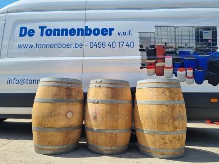 Eiken wijn tonnen, vaten van 225 L, Tuin en Terras, Regentonnen, Gebruikt, 150 liter of meer, Hout, Ophalen