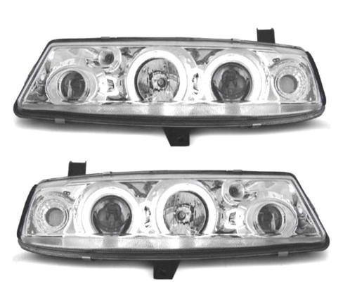 PHARES POUR OPEL CALIBRA 90-98 ANGEL EYES FOND CHROMÉ, Auto-onderdelen, Verlichting, Verzenden