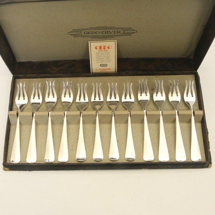 NO RESERVE - Gero - Art Deco - Taartvork (12) - Model Haags, Antiek en Kunst, Antiek | Meubels | Tafels