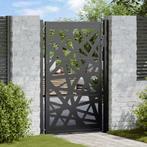 vidaXL Poort met lichtontwerp 105x155 cm staal zwart, Tuin en Terras, Tuinpoorten, Verzenden, Nieuw