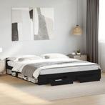vidaXL Bedframe met lades bewerkt hout zwart 180x200 cm, Huis en Inrichting, Slaapkamer | Bedden, Verzenden, Nieuw