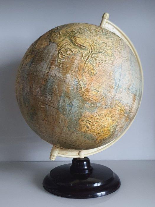 Kantoorglobus, reliefglobus vintage met fysieke wereldkaart,, Antiek en Kunst, Antiek | Wandborden en Tegels