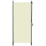 vidaXL Rolgordijn voor buiten 100x270 cm crème, Tuin en Terras, Verzenden, Nieuw