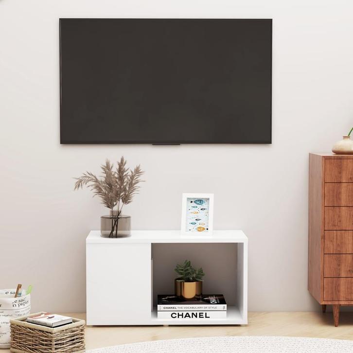 vidaXL Tv-meubel 60x24x32 cm bewerkt hout wit, Huis en Inrichting, Kasten | Boekenkasten, Nieuw, Verzenden