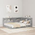 vidaXL Boekenkast Bed met plank 2 pcs Betongrijs 160 x 200, Huis en Inrichting, Slaapkamer | Bedden, Verzenden, Nieuw