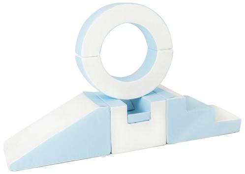 Foam blokken - met hoepel en glijbaan - 7 delig - blauw, Kinderen en Baby's, Speelgoed | Educatief en Creatief, Nieuw, Ophalen of Verzenden
