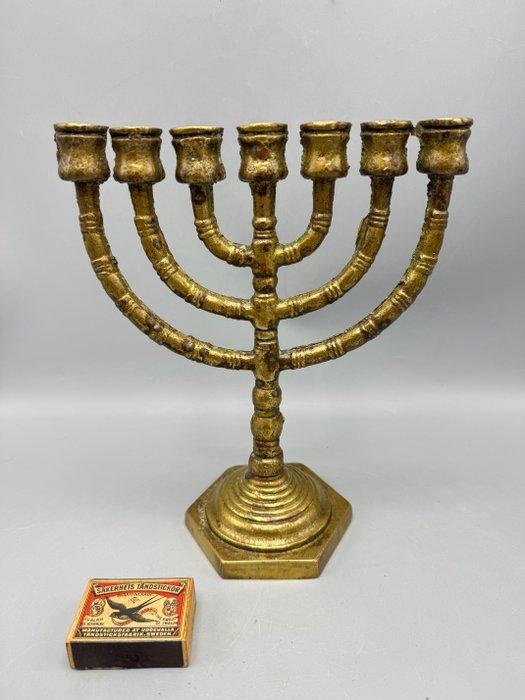 Joodse kandelaar – Menora – jaren 70 - Kandelaar - Brons -, Antiek en Kunst, Antiek | Boeken en Manuscripten