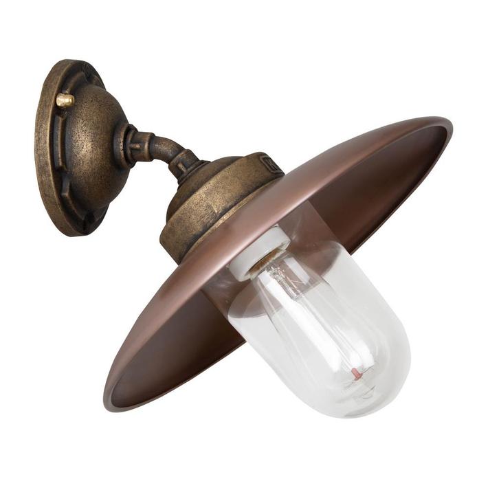 Stal- & Boerderijlampen Landes Stallamp Schuin Brons/Koper, Tuin en Terras, Buitenverlichting, Verzenden