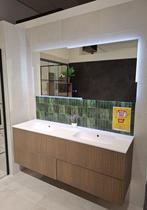 Badkamer meubel 160 cm + hoge kast - Toonzaalmodel -50%, Ophalen, Nieuw, 150 tot 200 cm, Wastafelkast