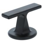 Knop zamak 60x37 mm zwart, Nieuw