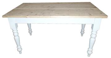 *TIP*  Grote houten tafel 300 cm met ronde sierpoten, Ophalen of Verzenden