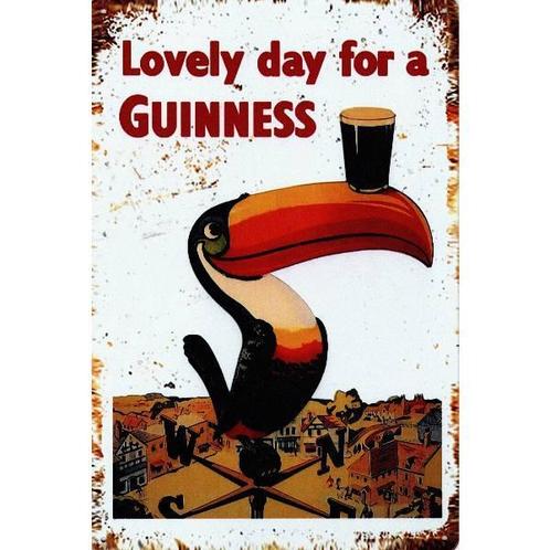 Wandbord reclamebord schild Guinness Toekan bord, Verzamelen, Retro, Huis en Inrichting, Verzenden