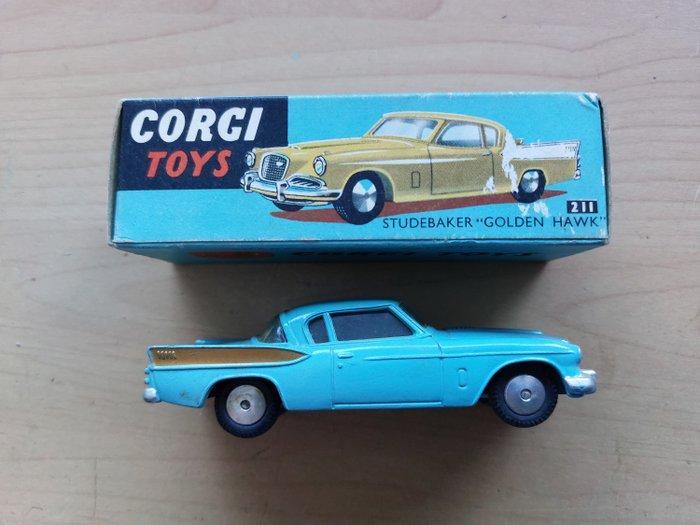 Corgi 1:43 - Modelauto - Corgi Toys 211 Studebaker Golden, Hobby en Vrije tijd, Modelauto's | 1:5 tot 1:12