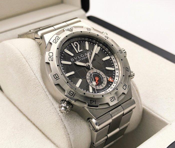 Bvlgari - Diagono GMT Automatic Globe Dial - DP 42 S GMT -, Handtassen en Accessoires, Horloges | Heren