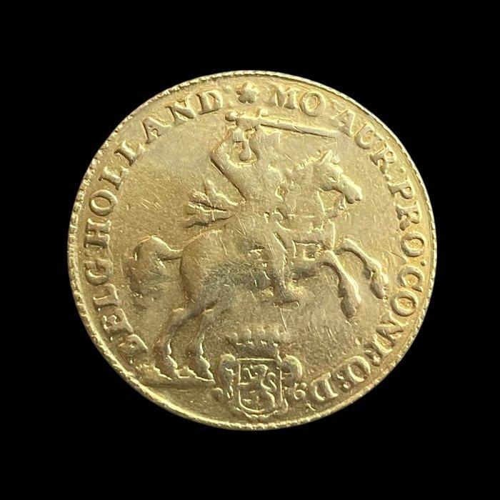 Nederland, Holland Gouden Rijder van 14 Gulden 1751 (Zonder, Postzegels en Munten, Munten | Nederland