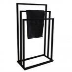 Modern zwart handdoekenrek met 3 armen voor de badkamer, Ophalen of Verzenden, Nieuw