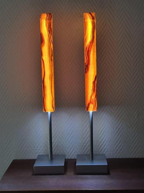 Bram Art & Design - van den Brink - Lamp (2) - Hout - Light, Antiek en Kunst, Antiek | Verlichting