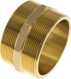 Dubbele Nippel G3'' Messing Vlakke Afdichting 16bar 89mm Hex, Verzenden, Nieuw
