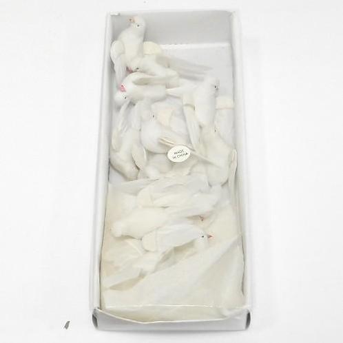 Vogeltje Witte duifjes 6 cm. FS doos 12 stuks Witte duifjes, Hobby en Vrije tijd, Knutselen, Nieuw