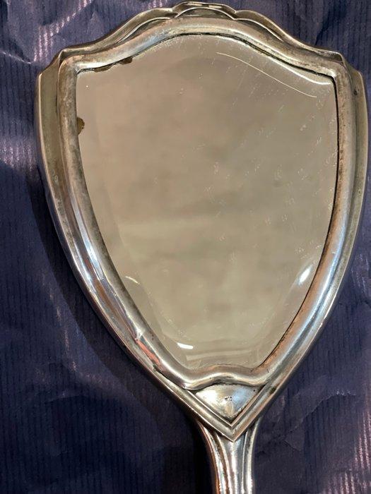 Handspiegel - .800 zilver - Handgemaakte spiegel in Art, Antiek en Kunst, Antiek | Zilver en Goud
