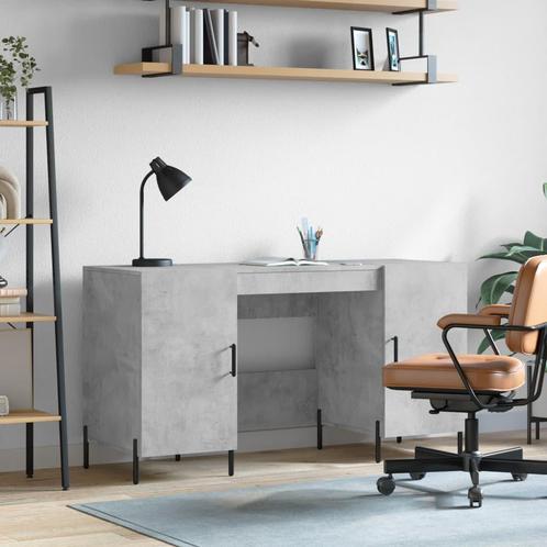 vidaXL Bureau 140x50x75 cm bewerkt hout betongrijs, Huis en Inrichting, Bureaus, Nieuw, Verzenden