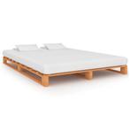 vidaXL Cadre de lit de palette marron bois de pin massif