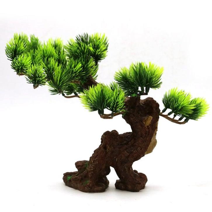Bonsai boom met gebogen stam OS-205 - aquarium decoratie, Dieren en Toebehoren, Vissen | Aquaria en Toebehoren, Sierelement, Nieuw