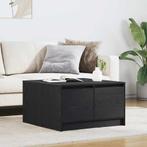 vidaXL Salontafel met lades 70,5x70x40 cm zwart eikenkleurig, Verzenden, Nieuw