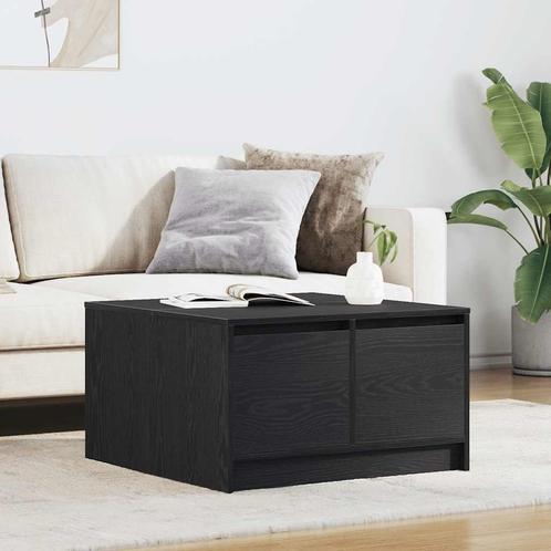 vidaXL Salontafel met lades 70,5x70x40 cm zwart eikenkleurig, Huis en Inrichting, Tafels | Salontafels, Nieuw, Verzenden