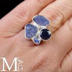 Bague en argent exclusive - véritables tanzanites naturels