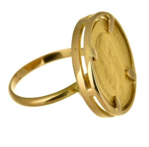 Ring - 18 karaat Geel goud, Handtassen en Accessoires, Ringen