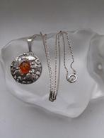 Argent, Amber - Collier avec pendentif - Art Deco Fischland