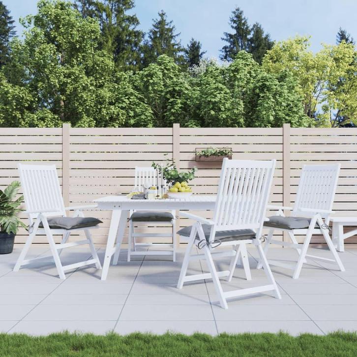 vidaXL Stoelkussens 4 st 40x40x7 cm oxford stof grijs, Huis en Inrichting, Woonaccessoires | Kussens, Nieuw, Verzenden