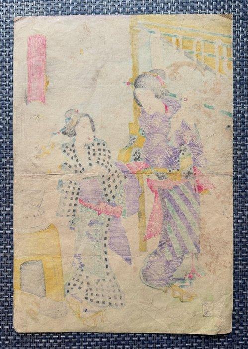 Originele Japanse houtsnede - uit de serie De, Antiek en Kunst, Antiek | Overige Antiek