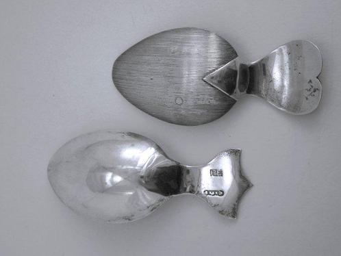 Theelepel (2) - Zilver - twee antieke theeduimen, Antiek en Kunst, Antiek | Zilver en Goud