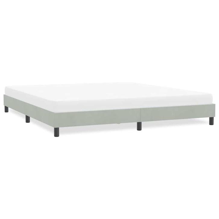 vidaXL Bedframe zonder matras 180x210 cm fluweel lichtgrijs, Huis en Inrichting, Slaapkamer | Bedden, Nieuw, Verzenden