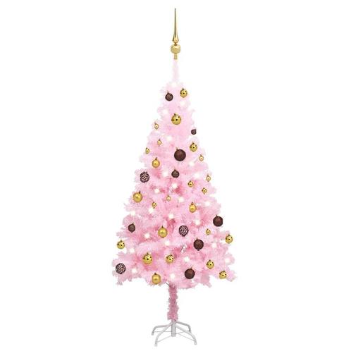 vidaXL Kunstkerstboom met verlichting en kerstballen 120 cm, Divers, Noël, Envoi
