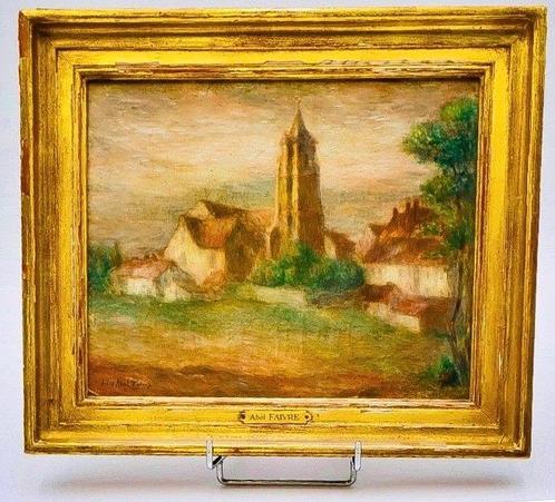 Abel Jules Faivre (1867-1945) - Vue de l’église, Antiek en Kunst, Kunst | Schilderijen | Klassiek