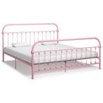 vidaXL Bedframe metaal roze 180x200 cm, Huis en Inrichting, Slaapkamer | Bedden, Verzenden, Nieuw