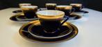 Lomonosov Gilded Oak leaves Blue Gobalt - Koffieservies voor