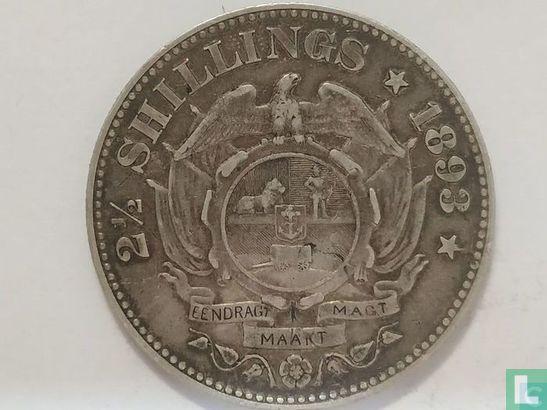 Zuid-Afrika 2½ shillings 1893, Postzegels en Munten, Munten | Afrika, Losse munt, Goud, Zilver, Overige landen, Verzenden