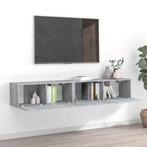vidaXL 2-delige Tv-meubelset bewerkt hout grijs sonoma, Huis en Inrichting, Kasten |Televisiemeubels, Nieuw, Verzenden