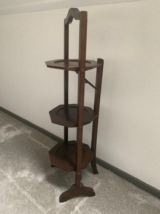 Étagère - cakestand, Engelse plooibare bijzettafel - Hout, Antiek en Kunst, Curiosa en Brocante